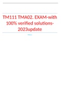 TM111 TMA02. EXAM-with 100% verified solutions-2023update