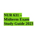 NUR 631 – Midterm Exam Study Guide 2023
