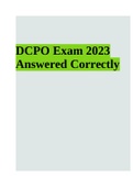 DCPO Exam 2023 Answered Correctly