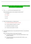 ATI TEAS 7 ENGLISH AND LANGUAGE USAGE LATEST EXAM 2022-2023 QUESTIONS AND ANSWERS|AGRADE