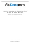 Test Bank International Economics Theory and Policy 6th Edition Krugman and Obstfeld.