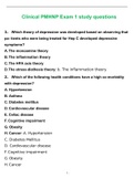 Clinical PMHNP Exam 1 study questions and answers with complete