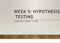 MATH 534 Week 5 Discussion; Hypothesis Testing