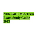 NUR-641E Mid-Term Exam Study Guide 2023