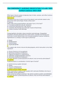ENA EMERGENCY NURSING ORIENTATION 3&period;0-with 100&percnt; verified solutions-2023-2024