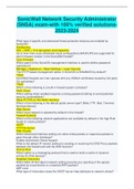 SonicWall Network Security Administrator &lpar;SNSA&rpar; exam-with 100&percnt; verified solutions-2023-2024