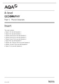 AQA A-level GEOGRAPHY Paper 1 Physical Geography Inserts 2022