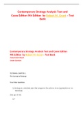 Contemporary Strategy Analysis Text and Cases Edition 9th Edition  by Robert M&period; Grant &period;VERIFIED