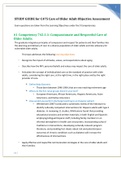 STUDY GUIDE for C475 Care of Older Adult Objective Assessment graded A&plus;