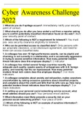 Cyber Awareness Challenge 2022