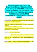 Competency 1 FTCE ESE&comma; FTCE Exceptional Student Education K-12 &lpar;Competency 7&rpar;&comma; FTCE ESE certification 17 study guide pt 7&comma; FTCE COMP 8&comma; FTCE &lpar;Competency 1&rpar;&comma; FTCE &lpar;Competency 4&rpar;&comma; FTCE &lpar;Competency 2&rpar;&comma; FTCE COMPETENCY 4&comma; Competency 3&colon;Already Passed