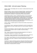WGU-C368 &colon; Unit and Lesson Planning