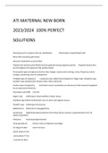 ATI MATERNAL NEW BORN 2023&sol;2024  100&percnt; PERFECT SOLUTIONS  NEW FILE 