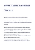 Brown v&period; Board of Education Test 2023 complete solution &lpar; A&plus; GRADED 100&percnt; VERIFIED&rpar;