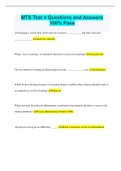 MTS Test 4 Questions and Answers 100&percnt; Pass