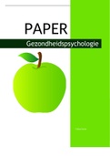 Paper Gezondheidspsychologie
