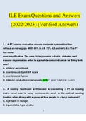 ILE Exam Questions and Answers (2022/2023) (Verified Answers)