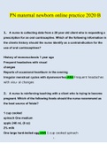 PN Maternal Newborn Online Practice 2020 A & B Questions and Answers &lpar;Verified Answers&rpar;