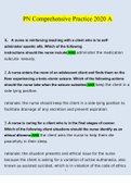 PN Comprehensive Online Practice 2020 A & B Questions and Answers &lpar;Verified Answers&rpar;