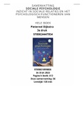 Samenvatting Sociale Psychologie Dijkstra - 3e druk 2023 - Hele boek Alle hoofdstukken - 9789024447954 