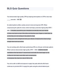 BLS Quiz Questions 2023 COMPLETE SOLUTION &lpar; A&plus; GRADED 100&percnt; VERIFIED&rpar; 