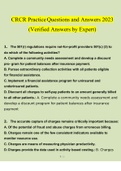 CRCR Exam Practice Questions and Answers 2024 / 2025 (Verified Answers by Expert)