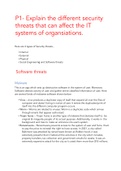 P1- Explain the different security Threats that can affect the IT systems of organisations. 