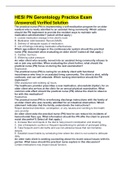 HESI PN Gerontology Practice Exam &lpar;Answered&rpar; Verified Solution