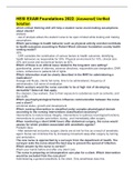 HESI EXAM Foundations 2022&period; &lpar;Answered&rpar; Verified Solution