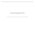 MBA FPX 5016 Demand Management Plan