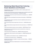 Barbering State Board Hair Coloring Exam Questions and Answers