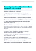 Barbering State Board Sanitation- Exam Questions and Answers