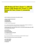 ASE Brakes A5 Test ( Exam 1 ), ASE A5 Brakes, ASE Brakes A5 ( Exam 3 ), ASE Brakes A5 Test ( Exam 2 ) answered 2023