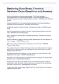 Barbering State Board Chemical Services- Exam Questions and Answers