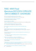 NSG  6005 Final Questions2023/2024 UPDATE 100%CORRECT ANSWERS