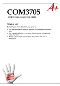 COM3705 Exam Portfolio - International Communication (COM3705) 