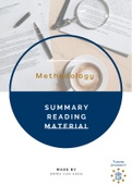Summary Methodology for Premasters