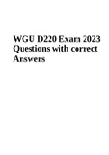 WGU D220 Exam 2023 Questions with correct Answers 2023