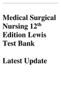 Medical Surgical Nursing 12th Edition Lewis Test Bank