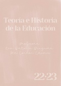 Resumen Teoría e Historia de la Educación 
