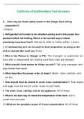 California eFoodHandlers Test Questions and Answers