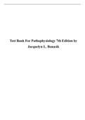 Pathophysiology 7th Edition by Jacquelyn L. Banasik Test Bank 