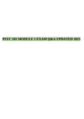 PSYC 101 MODULE 1 EXAM Q&A UPDATED 2023.