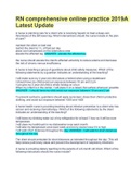 RN comprehensive online practice 2019 A Latest Update&period;
