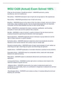 WGU C426 &lpar;Actual&rpar; Exam Solved 100&percnt;