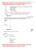 NURS 6531 midterm exam revised &lpar;Practice Care of Adults&rpar; Q&As With Correct Answer 2023
