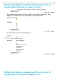 NURS 6531 midterm exam revised &lpar;Practice Care of Adults&rpar; Q&As With Correct Answer 2023