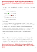 Southwest University MEDICAL101 Chapter 53&comma; Female Reproductive Problems Exam Q&As with Rationales New 2023