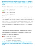 Southwest University MEDICAL101 Chapter 53&comma; Female Reproductive Problems Exam Q&As with Rationales New 2023Southwest University MEDICAL101 Chapter 53&comma; Female Reproductive Problems Exam Q&As with Rationales New 2023