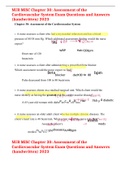 NUR MISC Chapter 30&colon; Assessment of the Cardiovascular System Exam Questions and Answers &lpar;handwritten&rpar; 2023